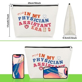 Physician Assistant Makeup Bag PA Gifts for Women Thank You Gifts for Coworkers Nurse Physician Assistant Cosmetic Bag Present for PA Medical Student Christmas Graduation Nursing Presents Travel Pouch