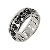 Treasure Bay 8mm Sterling Silver Skulls Ring (W)