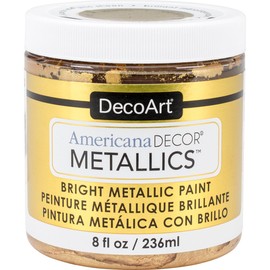 DecoArt DECADMTL-36.4 Ameri Deco MTLC 8oz 24K Gold Americana Decor Metallics 8oz 24K Gold, 1