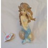Mermaid on Sitting Seashell Miniature Figurine Resin New