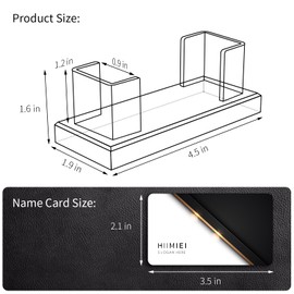 HIIMIEI Business Card Holder Acrylic: 8 Pack Business Card Display for Desk - Clear Business Card Stand for Office Reception Event Conference Room Desktop