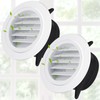 VIHOSE 2 Pcs 4 Inch Soffit Vents Soffit ABS Exterior
