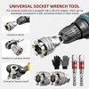 HYLEBOR Multi-Function Universal Socket Wrench Tool, 2 Pack 10mm-19mm Universal