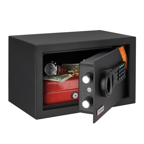 Brihard Home Electronic Safe 7.87"H x 12.2"W x 7.87"D, Money