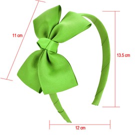 SIQUK 12 Pieces Bow Headband Grosgrain Ribbon Headband with Bow Hair Accessories for Girls, 12 Colours (Bonus: 1 Pc Storage Bag)