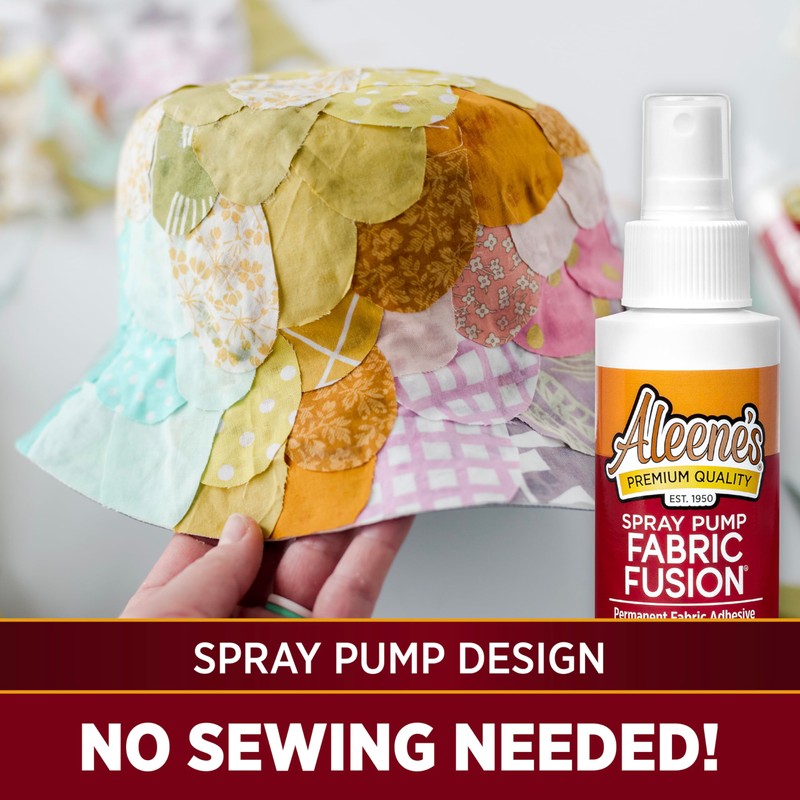Aleene's Fabric Fusion Spray Pump, Fast Drying Adheive, Permanent Fabric