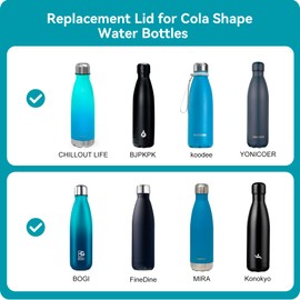 Soledea Replacement Lid for 9/12/17/25 OZ Cola Shape Water Bottles - BPA Free Cap for MIRA/CHILLOUT LIFE/Koodee Stainless Steel Bottles