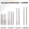 Gickbusus 17 PCS Rotary Hammer Drill Bits and Chisel Set,