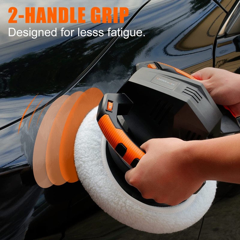 THINKWORK Buffer Polisher,10 Inch Car Polisher Sets with 4 Buffing