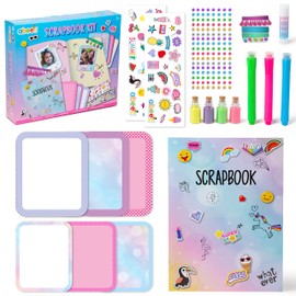abeec Scrapbook Kit - Scrapbook Accessories Kit Containing Stickers, Glitter, Gems, Ribbon Scrapbook Paper and More - Craft Kits for Kids 5+ with Scrapbook Supplies