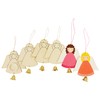 Sunny Sue 100/Wooden Curly Angel Pendants – Set of 6