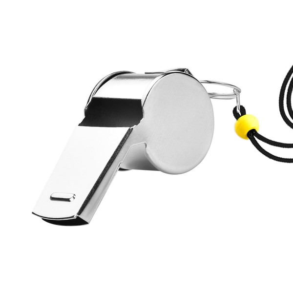 LacyMC Stainless Steel Whistle,Referee Whistle,Sports Whistle,Metal Coach Whistle with 44cm