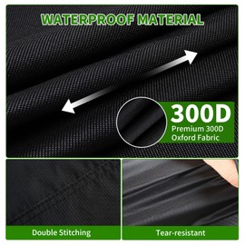 Tecoom 2/4 Passenger Golf Cart Cover Fits for Yamaha EZGO Club Car, 300D Waterproof Durable Oxford Fabric with Zipper Doors/Windproof Buckle, All Weather Outdoor Heavy Duty Rain Enclosure Universal