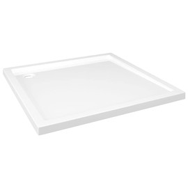 vidaXL Shower Base Tray, Bathroom Tray, Low Threshold Shower Pan, Slip-resistant, Easy to Clean & Assemble, Reinforced ABS, 35,4"x35,4"x1,6", White