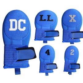 Blue Sliding Mitt with Custom Number Baseball Softball. Baserunner Protection Glove. Youth and Adult