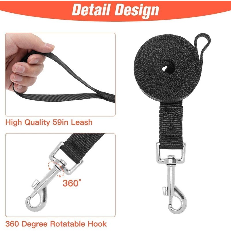 Cats and Dogs Vest Harnesses with Leash Reflective (Black, L)