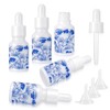 Newzoll 15mL/0.5oz Ceramic Eye Dropper Bottles Blue and White Porcelain