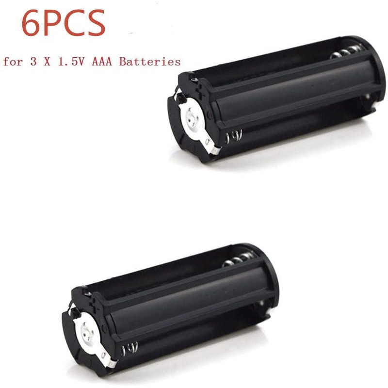 GFORTUN 6PCS 3 x 1.5V AAA Battery Case Holder Cylindrical