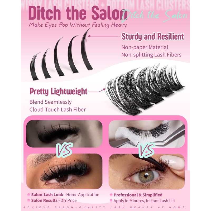 Spikes Eyelash Clusters Volume Lash Clusters Kit DIY Salon-Grade Lash