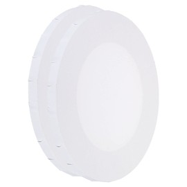 PATIKIL Paint Canvases Panel for Painting, 2 Pack 10x10 Inch Round Wood Frame Stretched Blank Art Board Panels for Acrylic, Oil, Tempera Painting, White