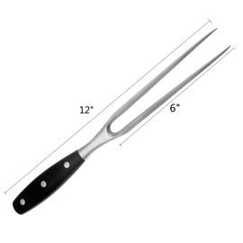 Kakamono Carving Fork, Meat Fork, 12 Inch Cooking Fork, Stainless Steel BBQ Fork, Long Metal Chef Pro Kitchen Forks for Barbecue, Serving, Cooking, Grilling, Roasting