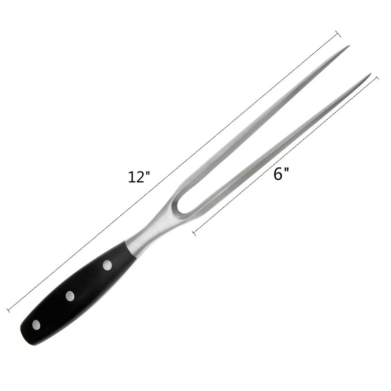Kakamono Carving Fork, Meat Fork, 12 Inch Cooking Fork, Stainless