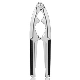 Nut & Lobster Cracker, Stainless Steel Seafood Crackers Nut Cracker Heavy Duty Shellfish for Eating Stake Support, Seafood Tools for King Crab Legs Shellfish Claw Silver