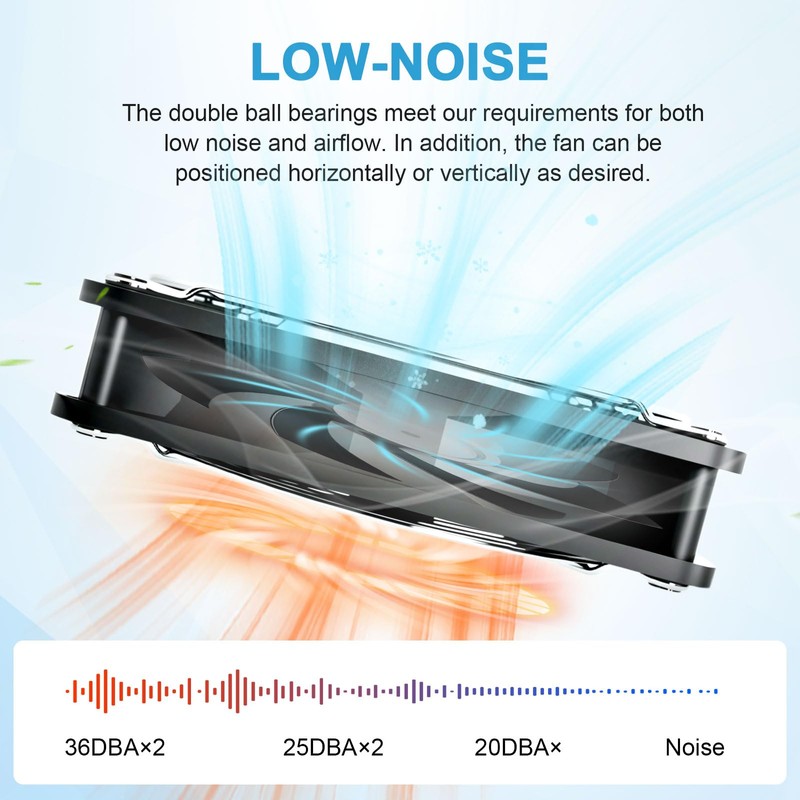 240 mm PC Fan, 12 V Case Fan with Power