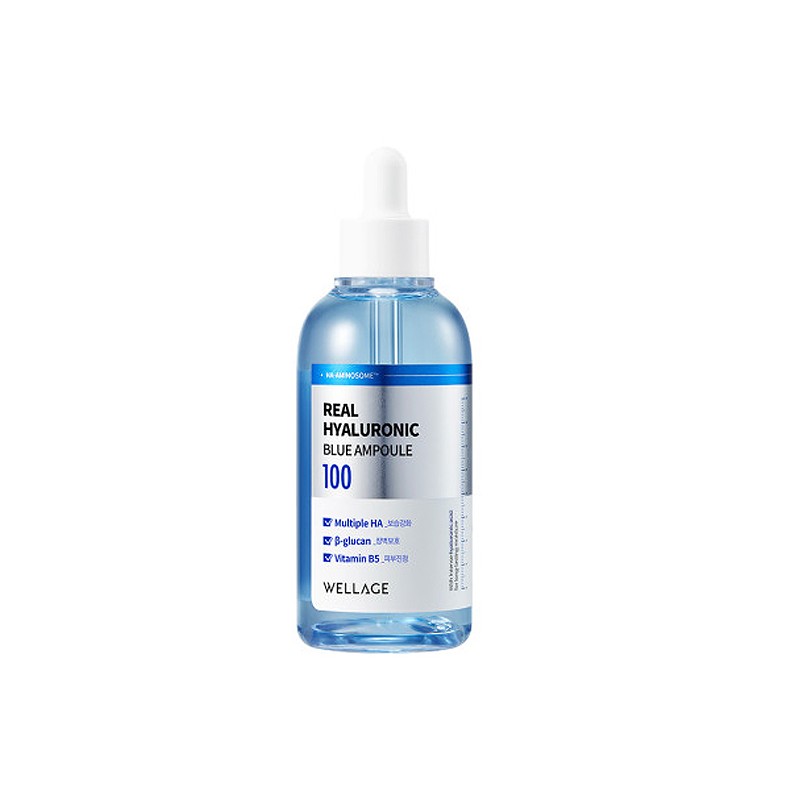 Wellage Real Hyaluronic Blue 100 Ampoule 100ml Quick-drying moisturizing hyaluronic