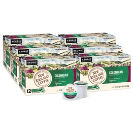 New England Coffee Colombian Decaffeinated Medium-Roast K-Cup Pods, 12 Count (Pack of 6)
