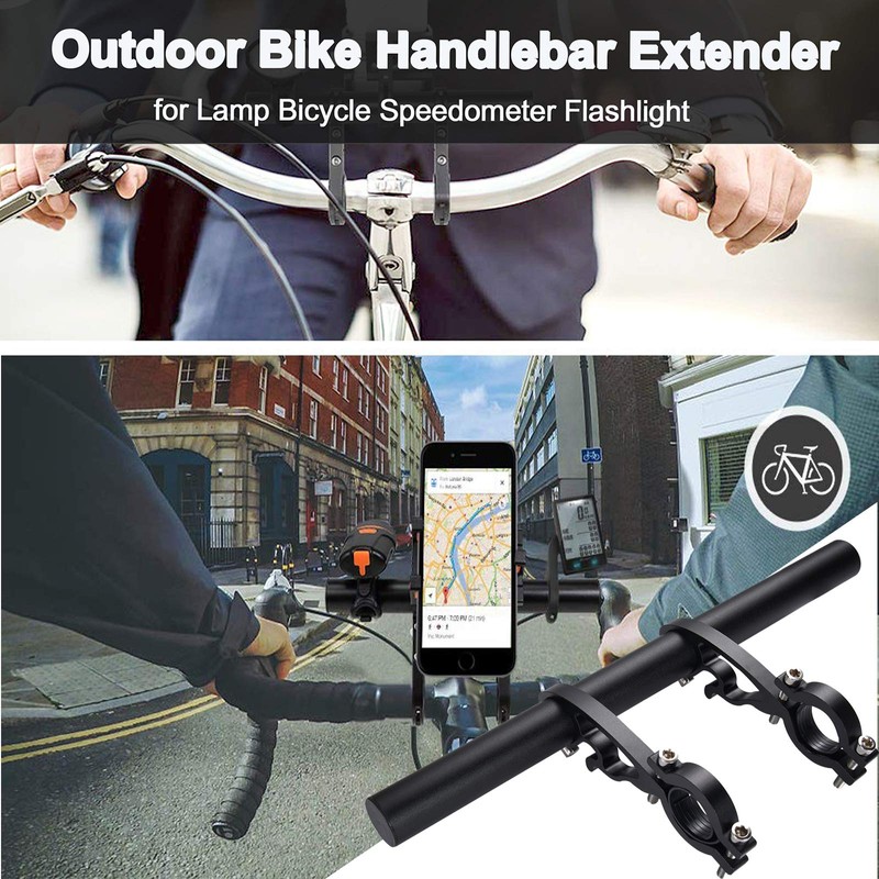 Yizhet 30 cm Bicycle Handlebar Extension, Aluminium Bicycle Extender Holder,