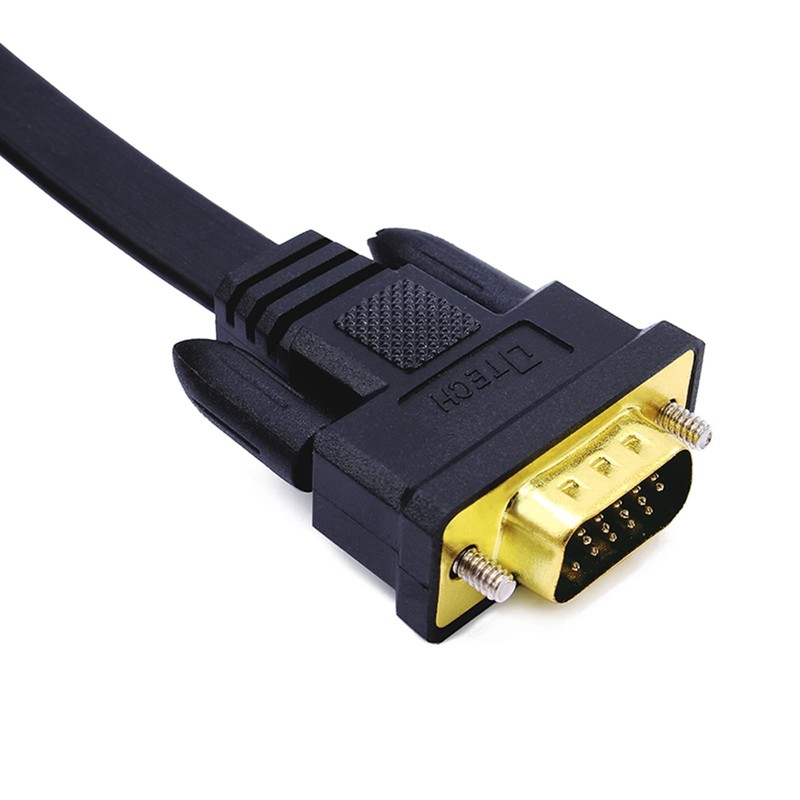 DTech Thin Computer Monitor VGA Cable 6ft Standard 15 Pin
