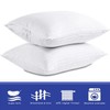 100% Cotton Pillow Protectors with Zipper Queen Size, White Pillow
