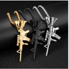 Guoguonb Creative Hip-Hop Jewellery Machine Gun Pendant Chain Retro Style