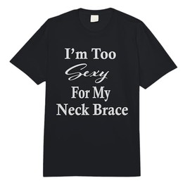 Neck Brace Humor Gift Get Well Soon Gifts Spine Surgery Comfort Colors Adult Heavyweight T-Shirt