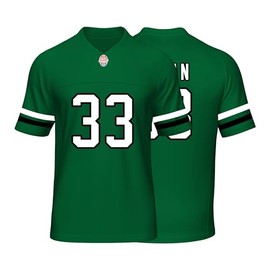 Custom Mens/Youth Football Cooper Stitched T-Shirt for Sports Fan DEJEAN Green No Brand/Logos