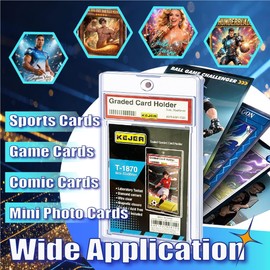 Magnetic Card Holders,Transparent Display Box 35PT UV Protection 10 Pack