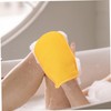 OHPHCALL Double-Sided Exfoliating Gloves 4pcs Open-Finger Bath Scrubber Mitts for