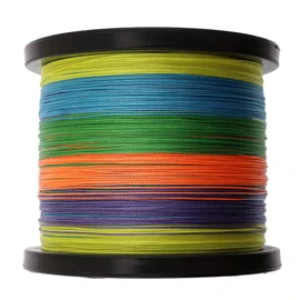 Ashconfish - Cuerda de pesca trenzada superresistente, 4 hebras de alambre de pesca de 500 m, resistente a la abrasión, increíble, sin estiramiento, pequeño diámetro, Multicolor, 100LB/0.55MM