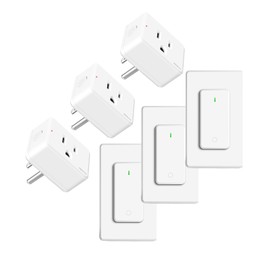 Remote Control Outlet,Greencycle Wireless Remote Control Outlet Plug,On/Off Light Switch Wall Mounted,500ft Range,15A 1500W Wireless Outlets for Household Appliances,No Wiring,White,3PK