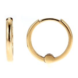 Ritastephens 10k Yellow Gold Mini Huggies Hoops Earrings 1.5x9 Mm