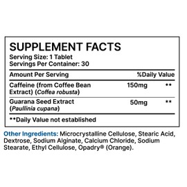 AMUPandGO Natural 8 hr Delayed Release Caffeine Pill When Taken at Bedtime Helps You Wake Up 8 hrs Later Refreshed & Energized - Take in The Morning and Beat The Afternoon Slump. 30 Vegan Tablets