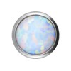 PIERCINGLINE Titanium Dermal Anchor Attachment | Disc + White Synthetic