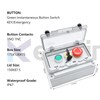KERWINN Button Box Red Emergency +Green Momentary Stop +Lock Button