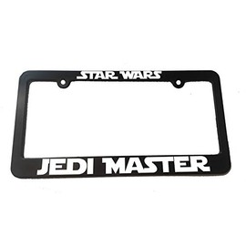 Jedi Master License Plate Frame Holder Black Plastic Auto Car Accessories