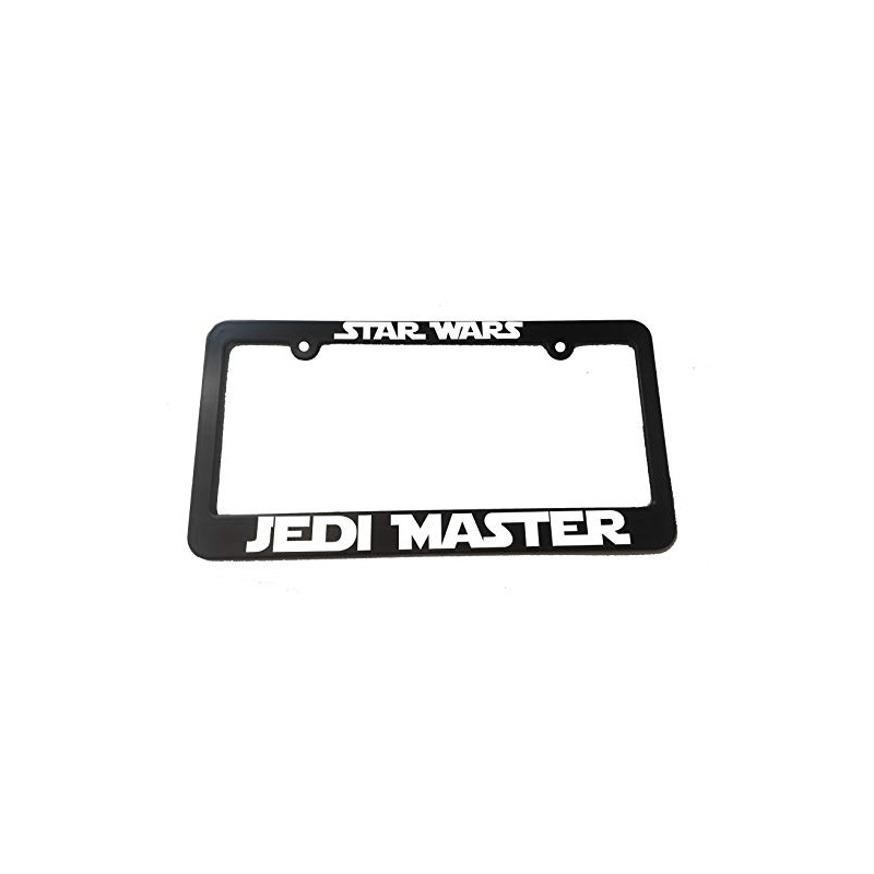Jedi Master License Plate Frame Holder Black Plastic Auto Car