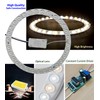 Zhairdalstar 24W LED Flush Mount Ceiling Fan Ring Light Kit