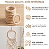 12Pcs Unfinished Wooden Rings 2.7 Inch