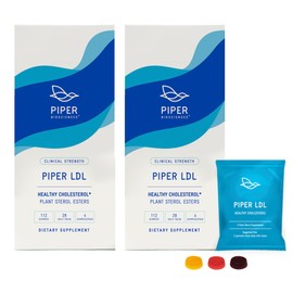 Piper LDL Cholesterol Health Plant Sterol Gummies: Plant Sterols Cholesterol Supplement (2 Boxes, 224 Gummies)