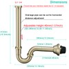 Brass P Trap U-Shape 11/4 inch Sink Drain Pipe with